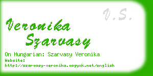 veronika szarvasy business card